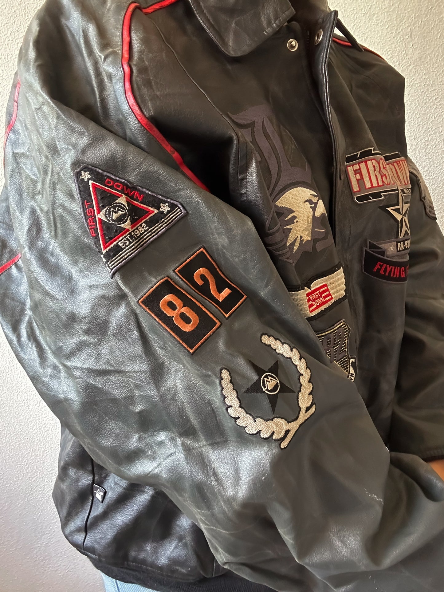 First Down leather jacket L