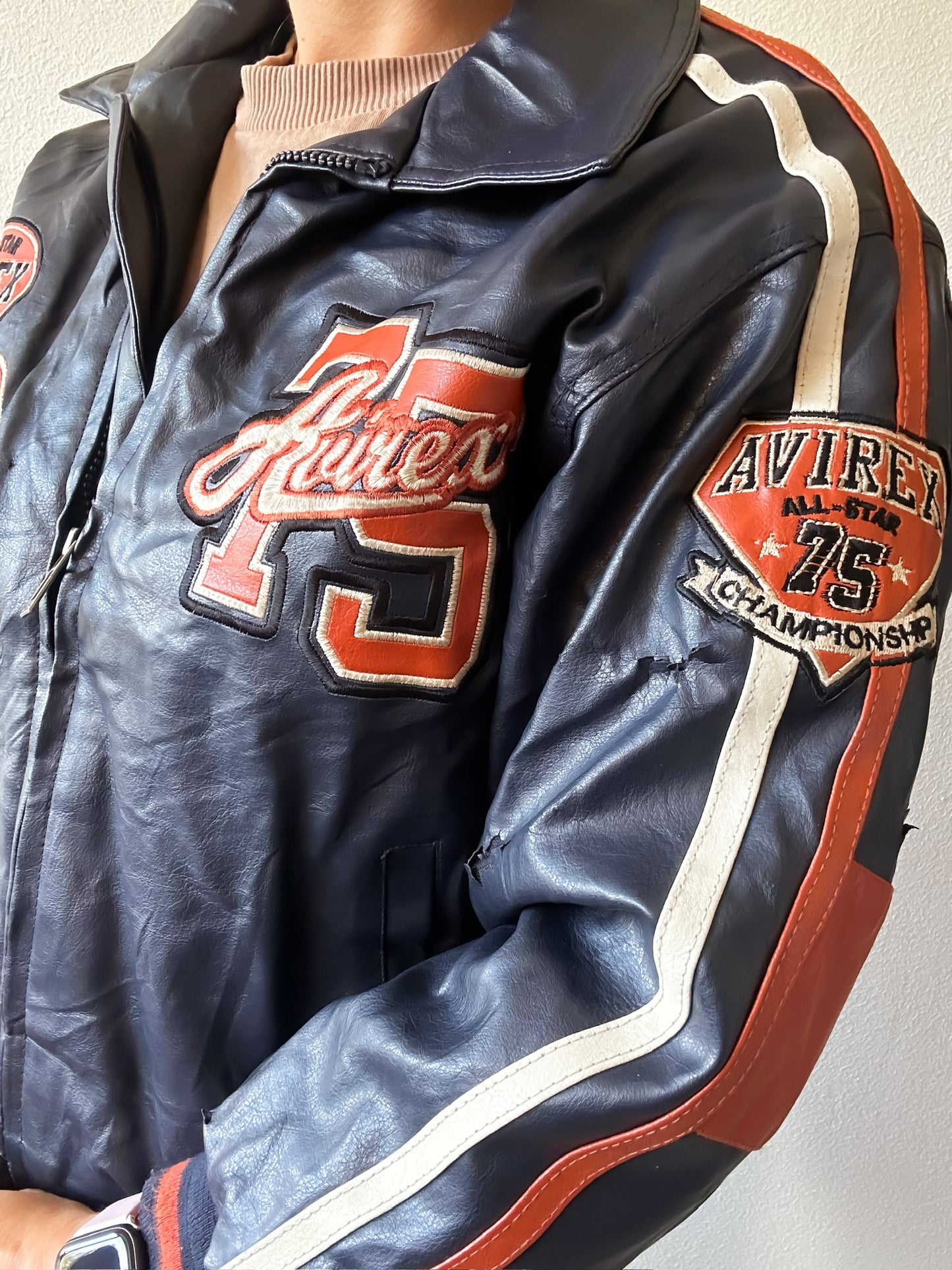 Avirex leather jacket XS