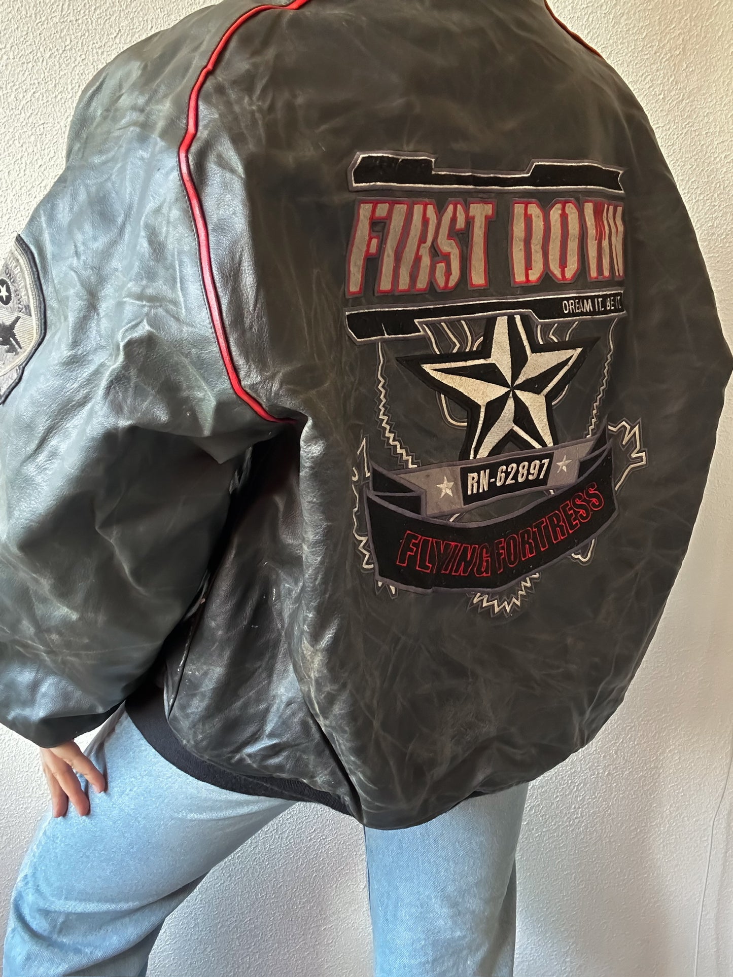 First Down leather jacket L