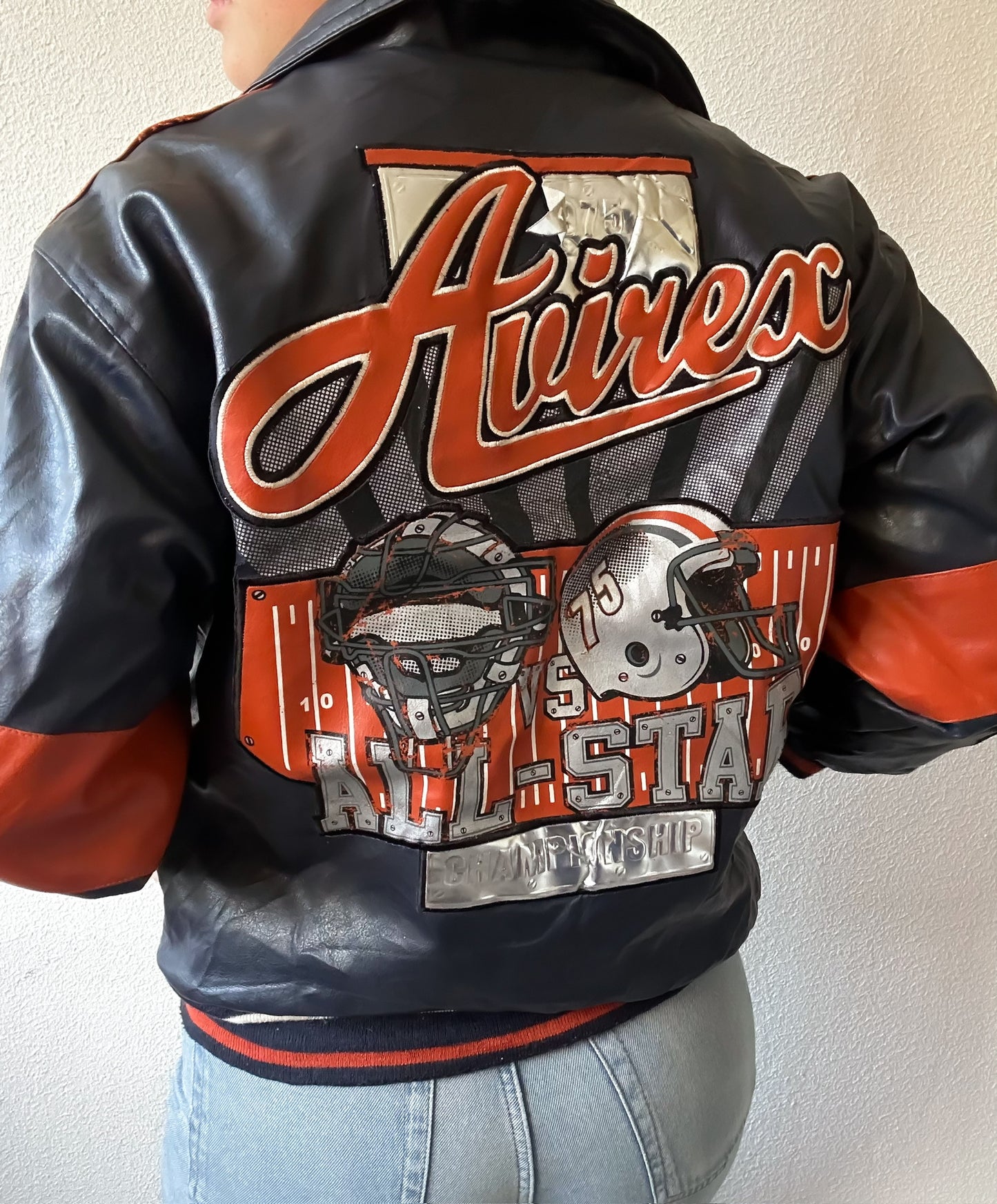 Avirex leather jacket XS