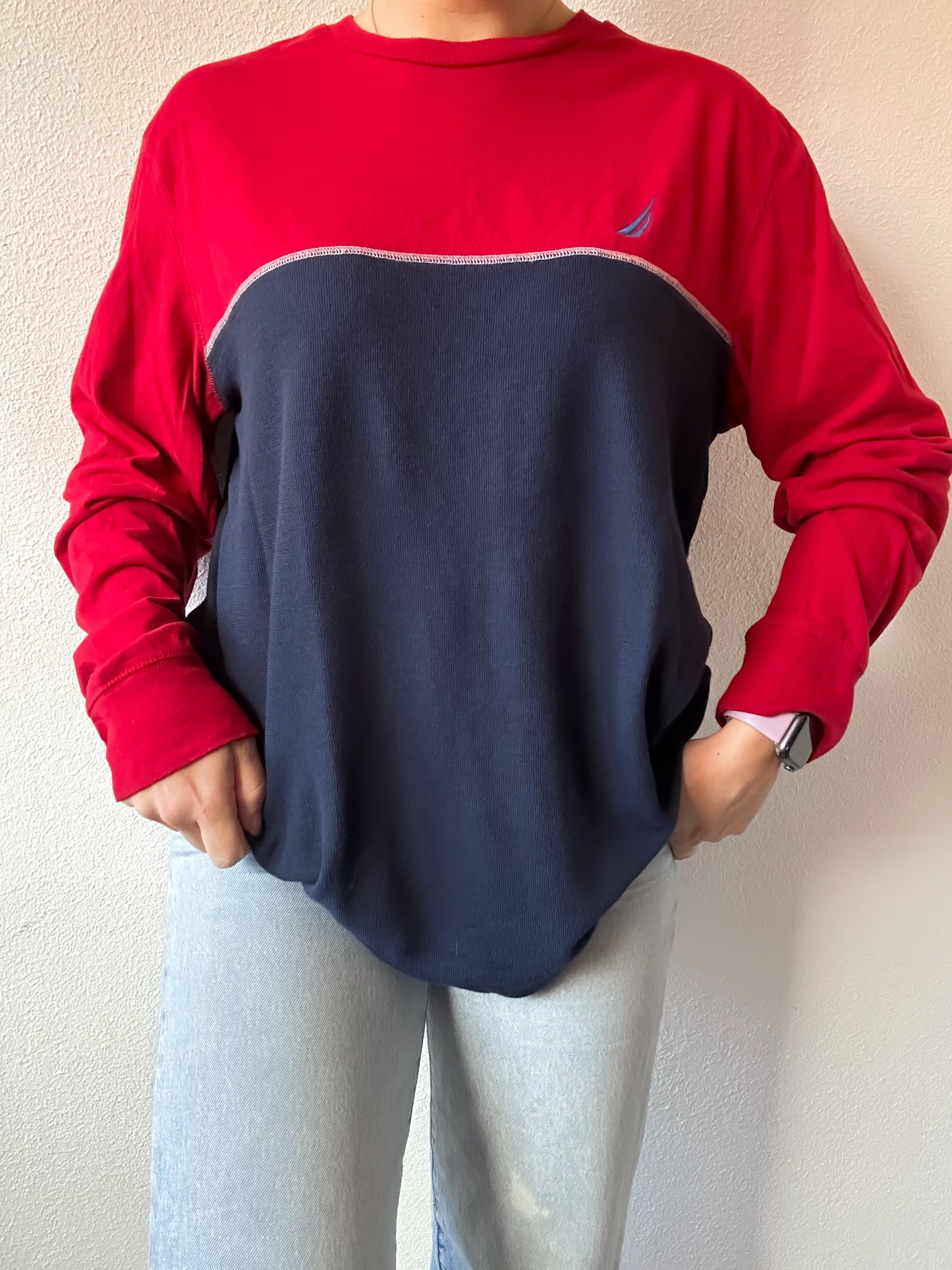 Nautica waffle knit L