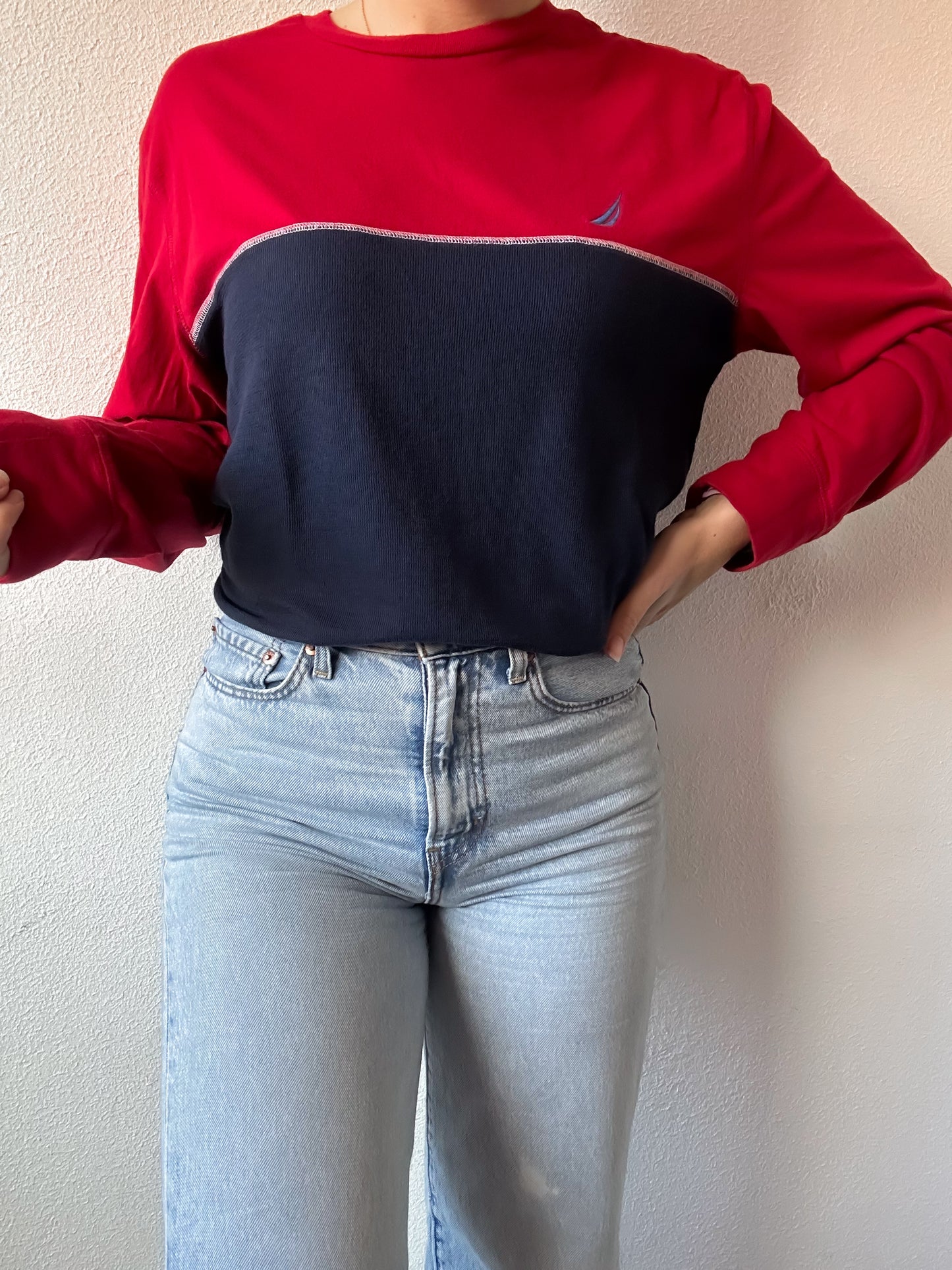 Nautica waffle knit L