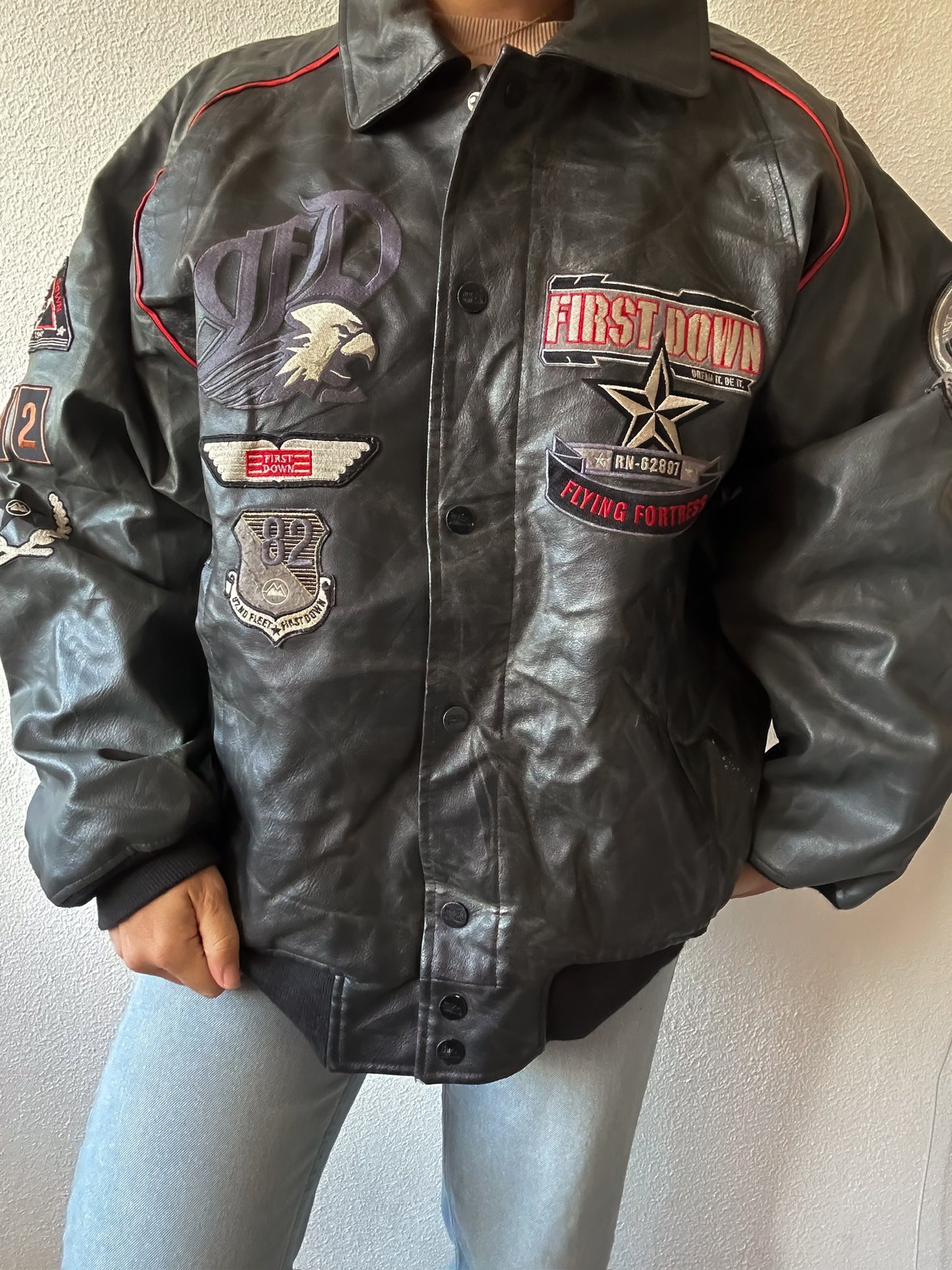 First Down leather jacket L