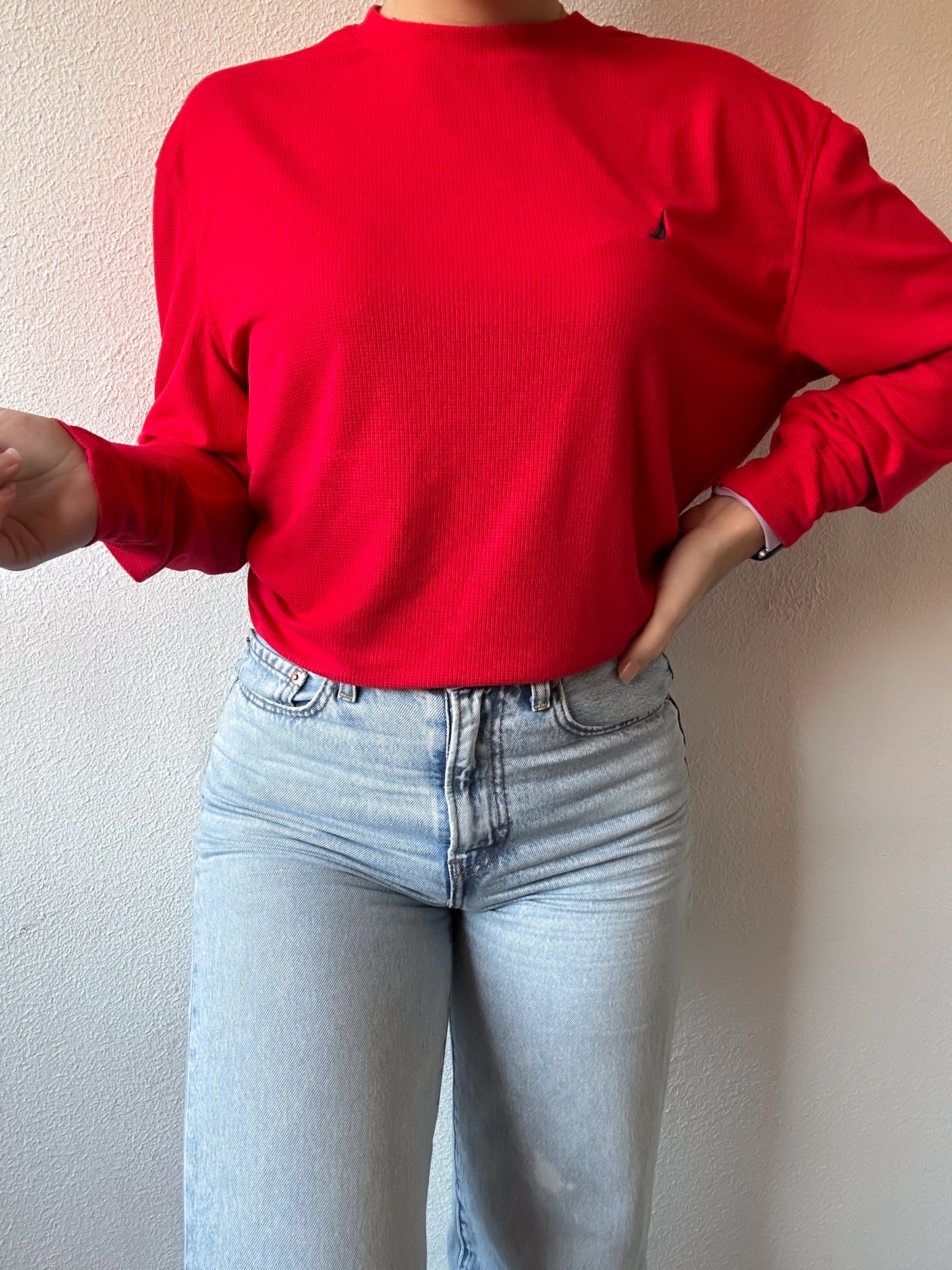 Nautica waffle knit M