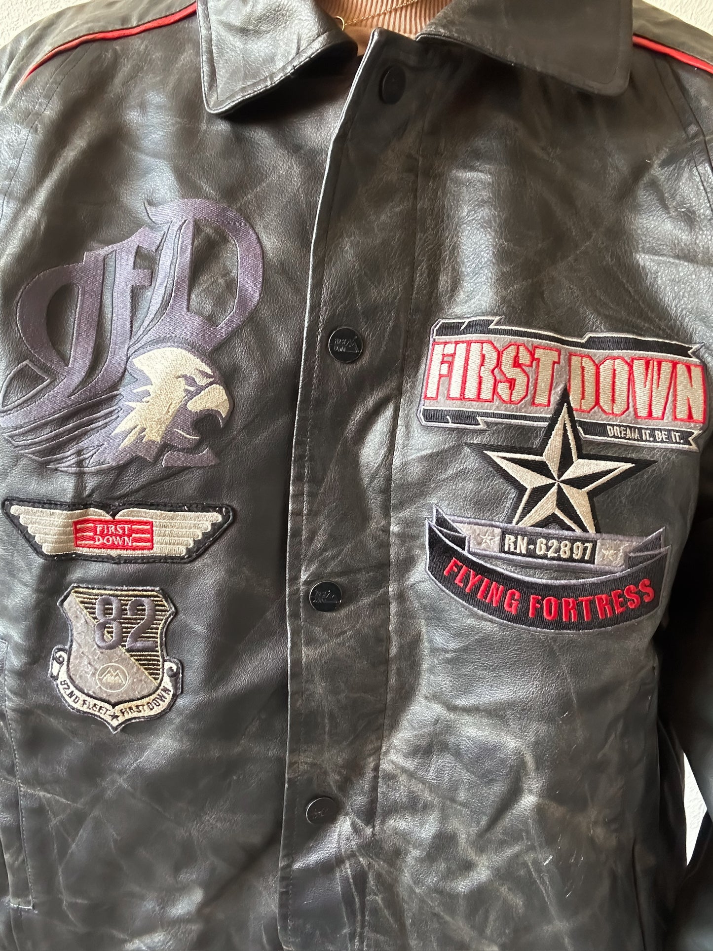 First Down leather jacket L