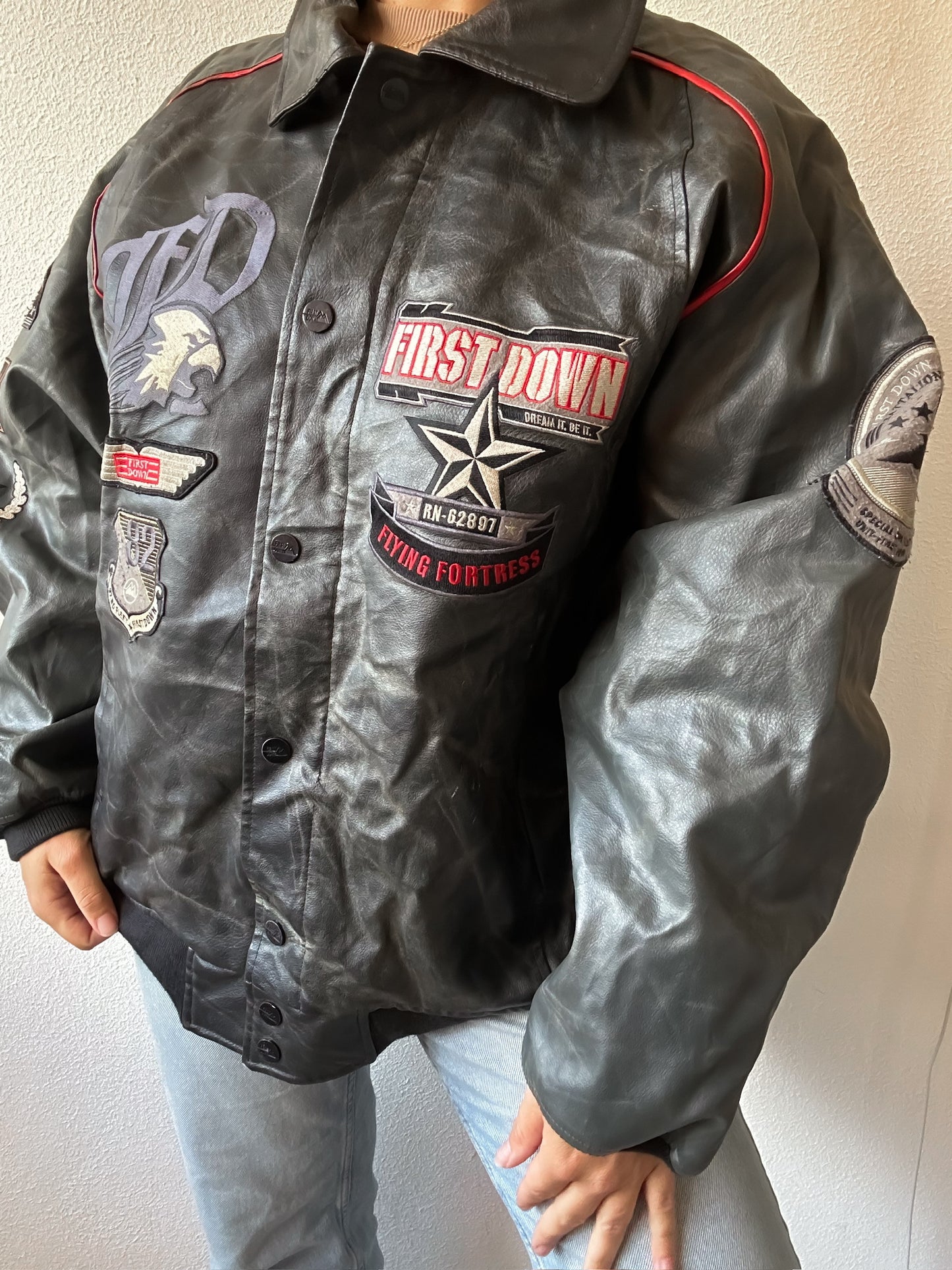 First Down leather jacket L