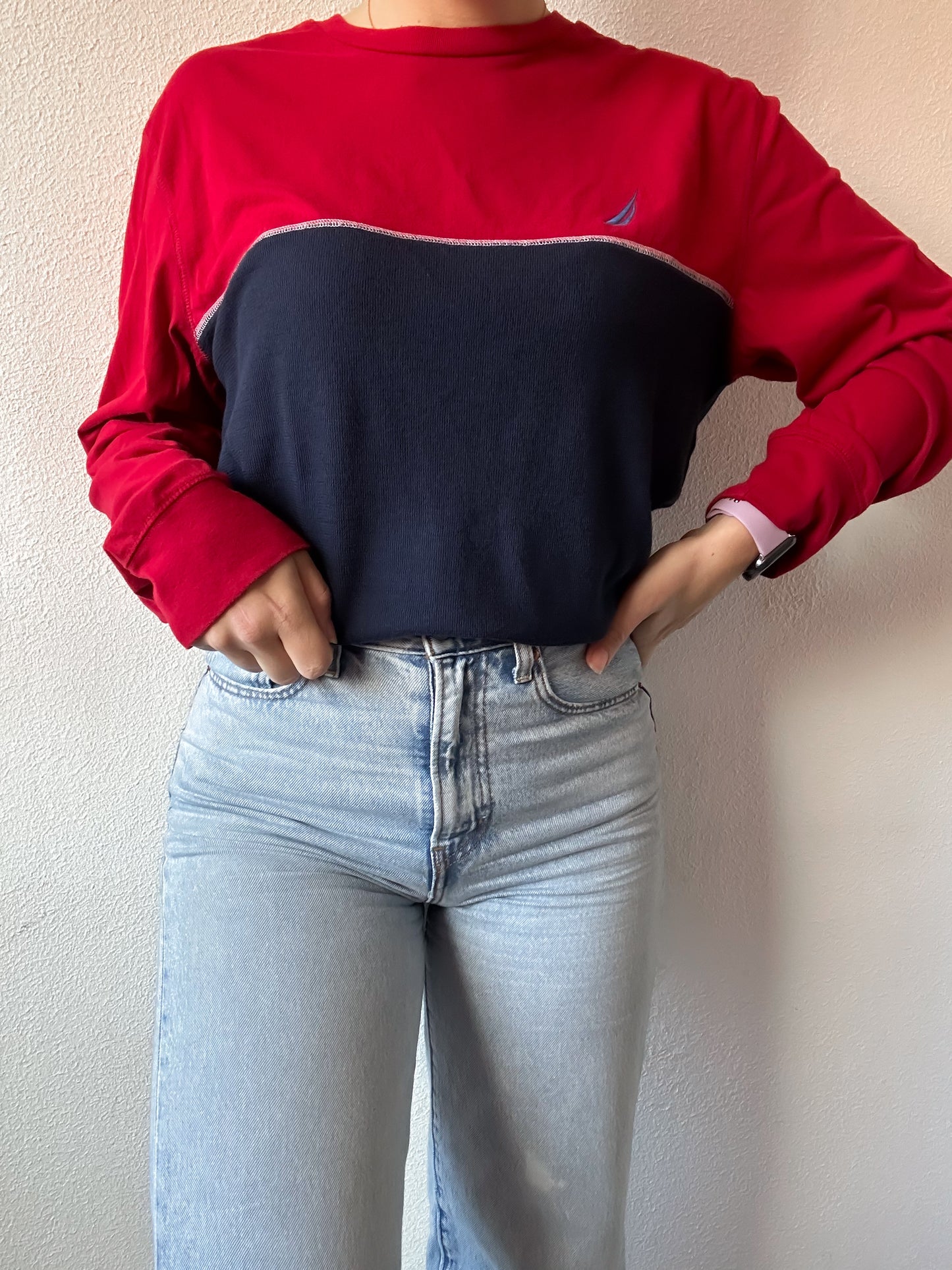 Nautica waffle knit L