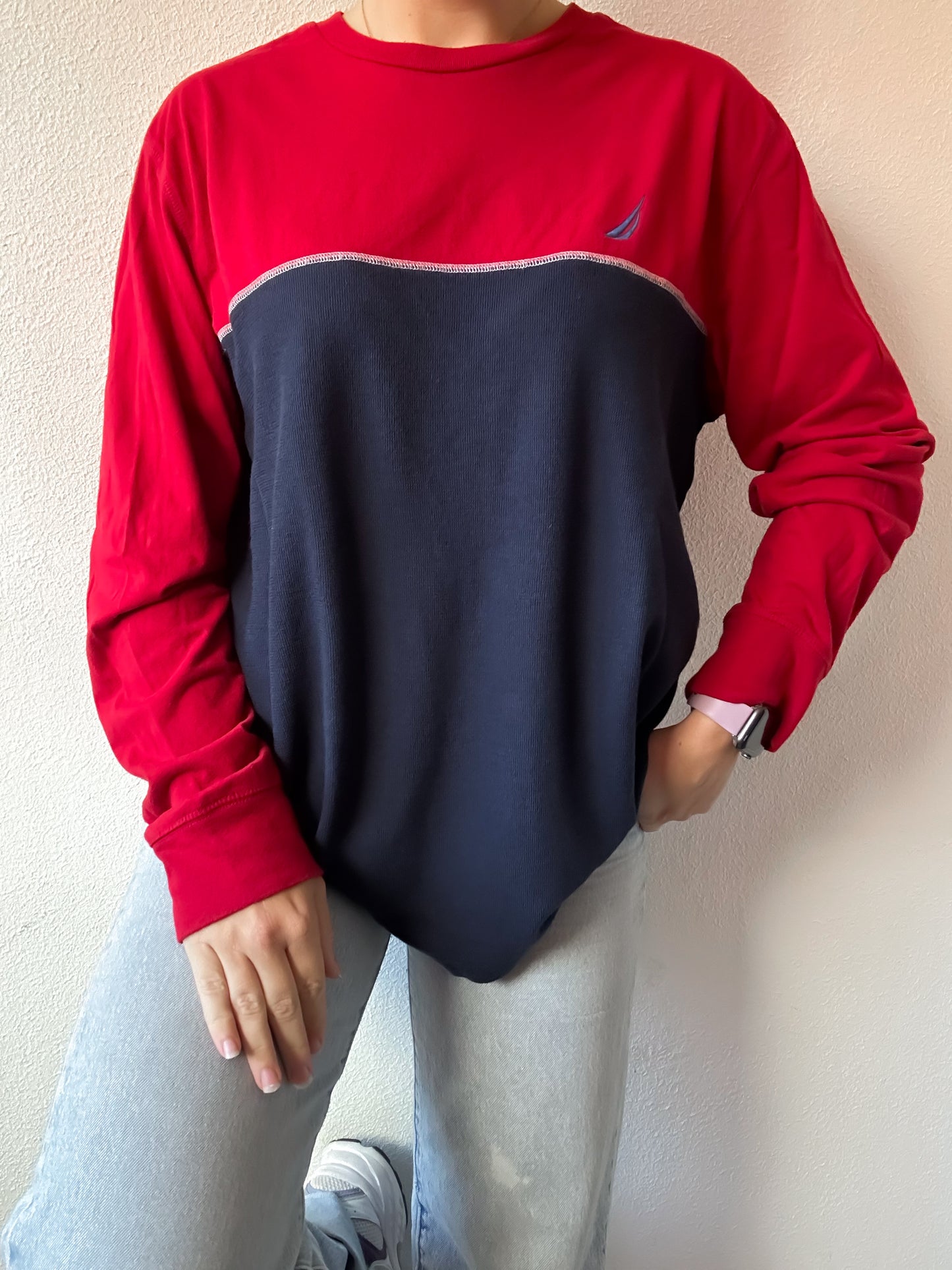 Nautica waffle knit L