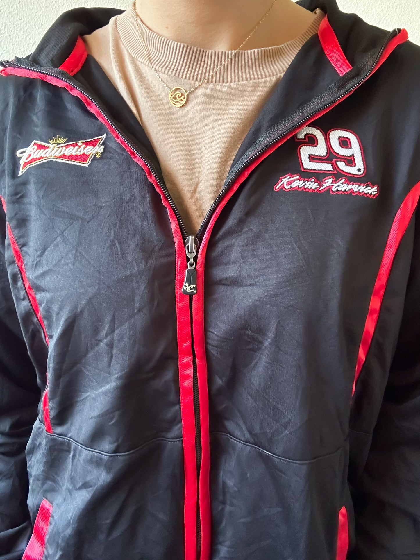 Vintage NASCAR Miller Lite Rusty Wallace-jasje uit de jaren 90, XL