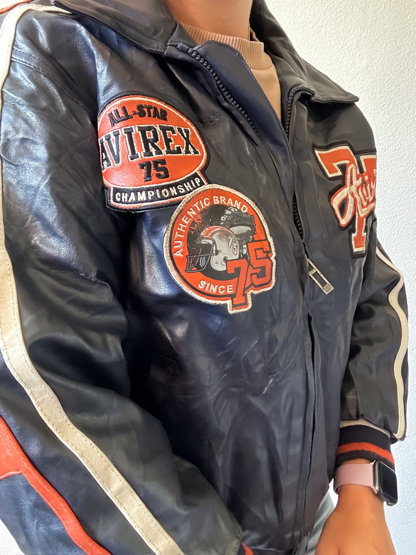 Avirex leather jacket XS