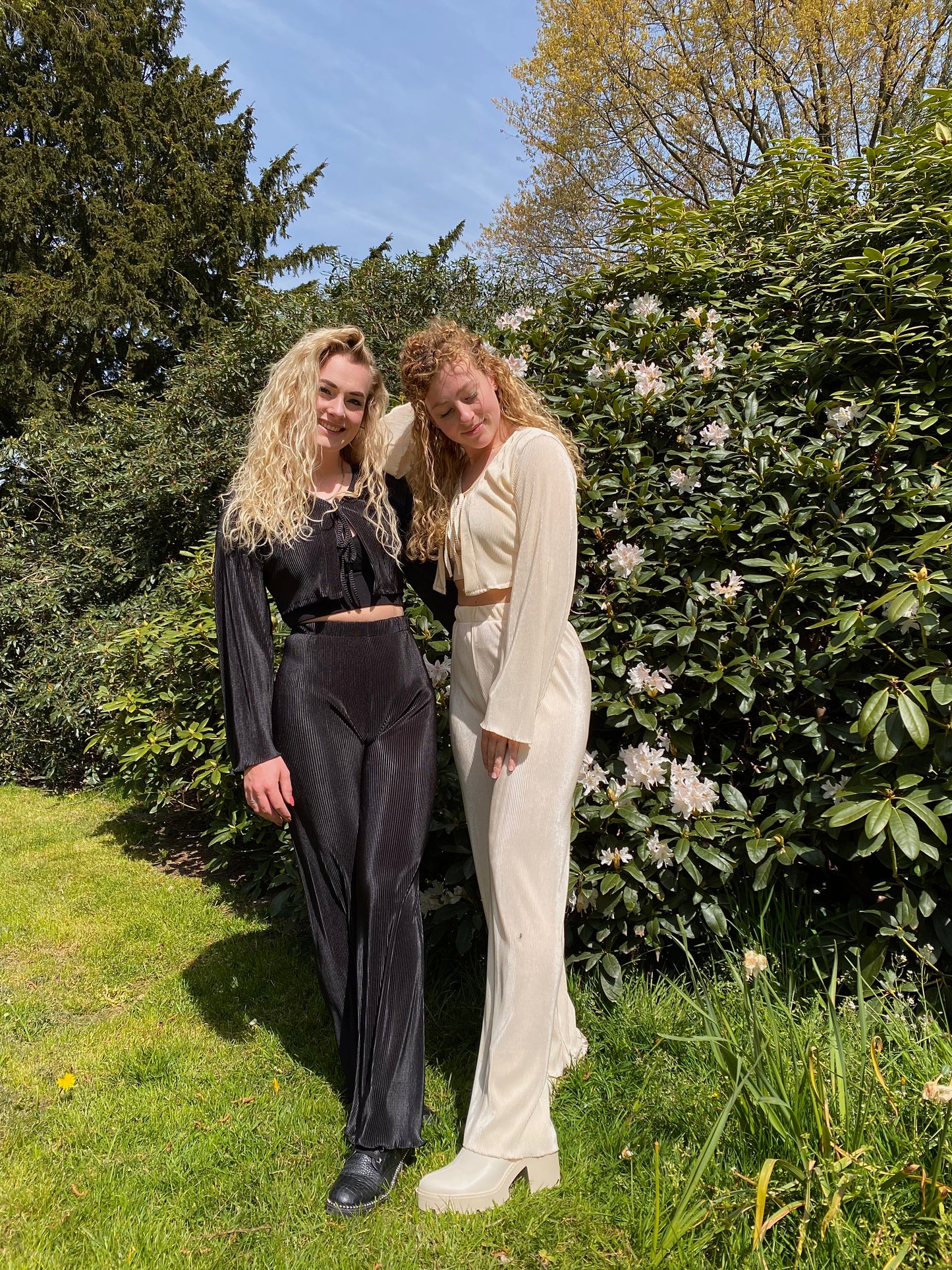 Nienke plissé set black