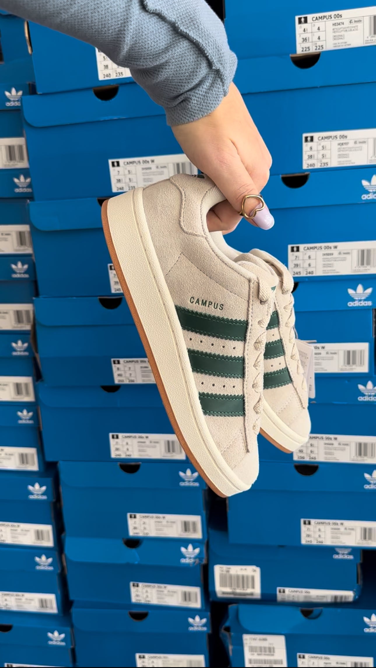 Adidas Campus 00s Off-White Dark Green