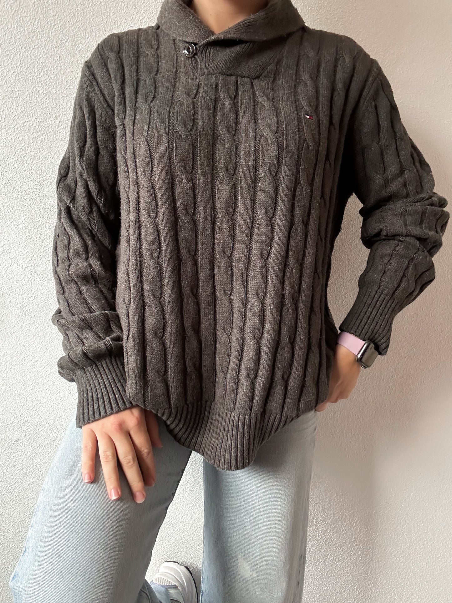 Tommy Hilfiger cable knit sweater L